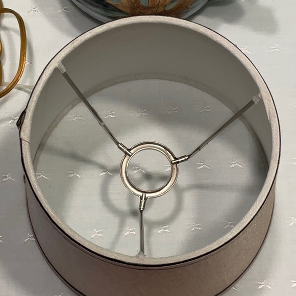 Hand Crafted Ceramic Lamp with Maple Leaf Overlay, Twisted Handle, New Cord - Picture 9 of 10